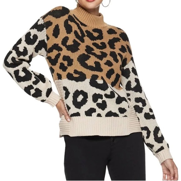 Nine West Sweaters - Nine West Leopard Print‎ Sweater